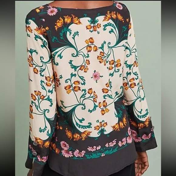 Maeve Florence Floral Silk Blouse - Picture 2 of 9